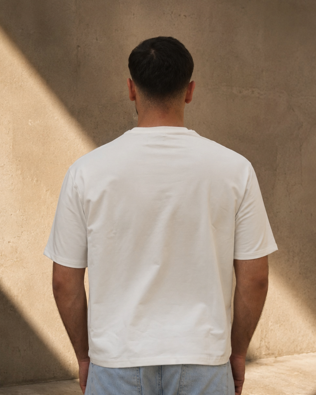 VELEN Boxy Cropped Tee — White