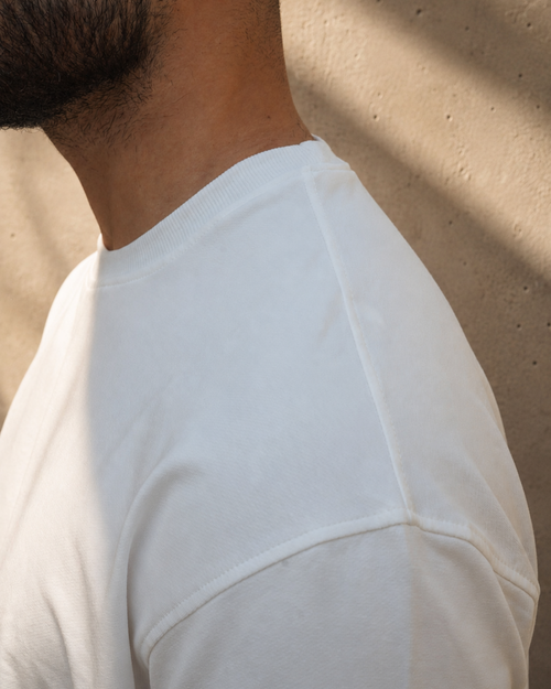 VELEN Boxy Cropped Tee — White