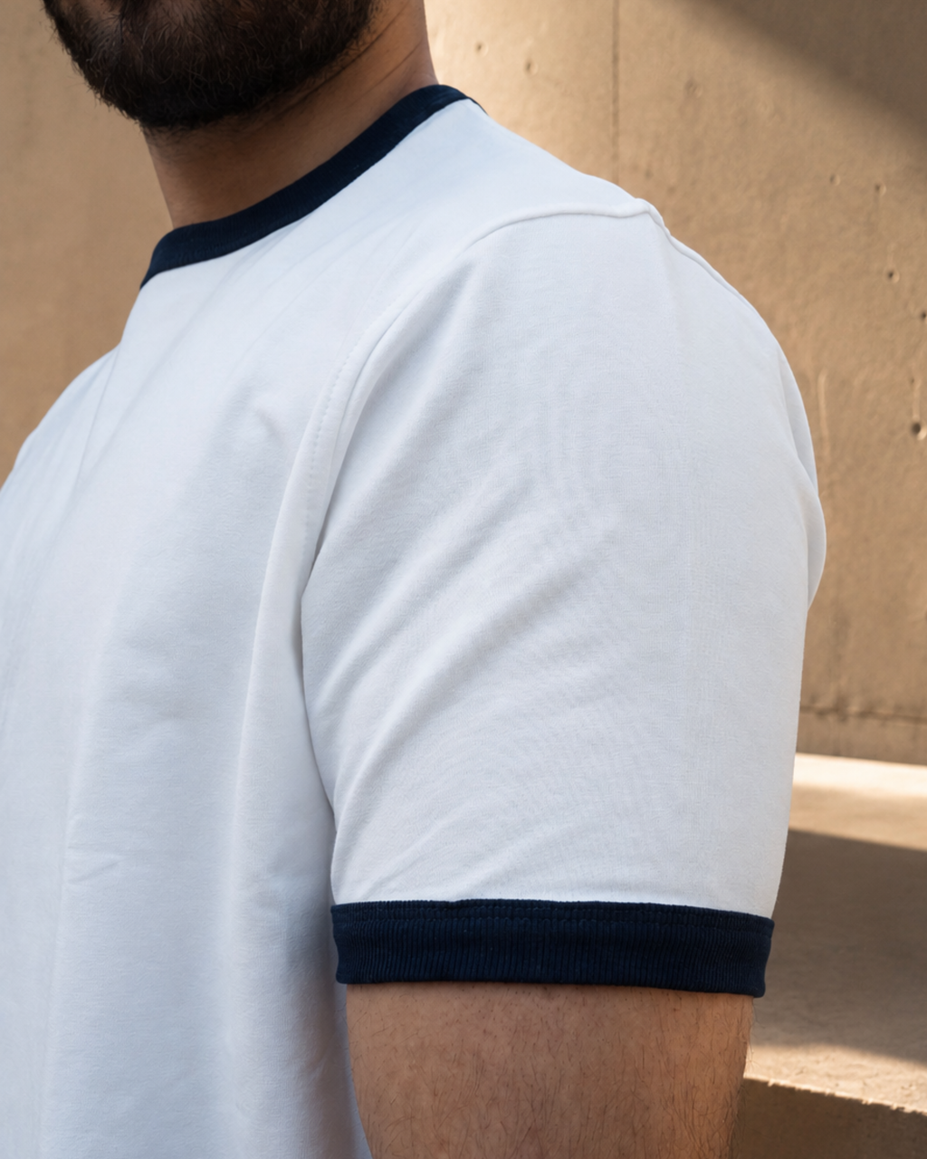 VELEN Ringer Tee — White