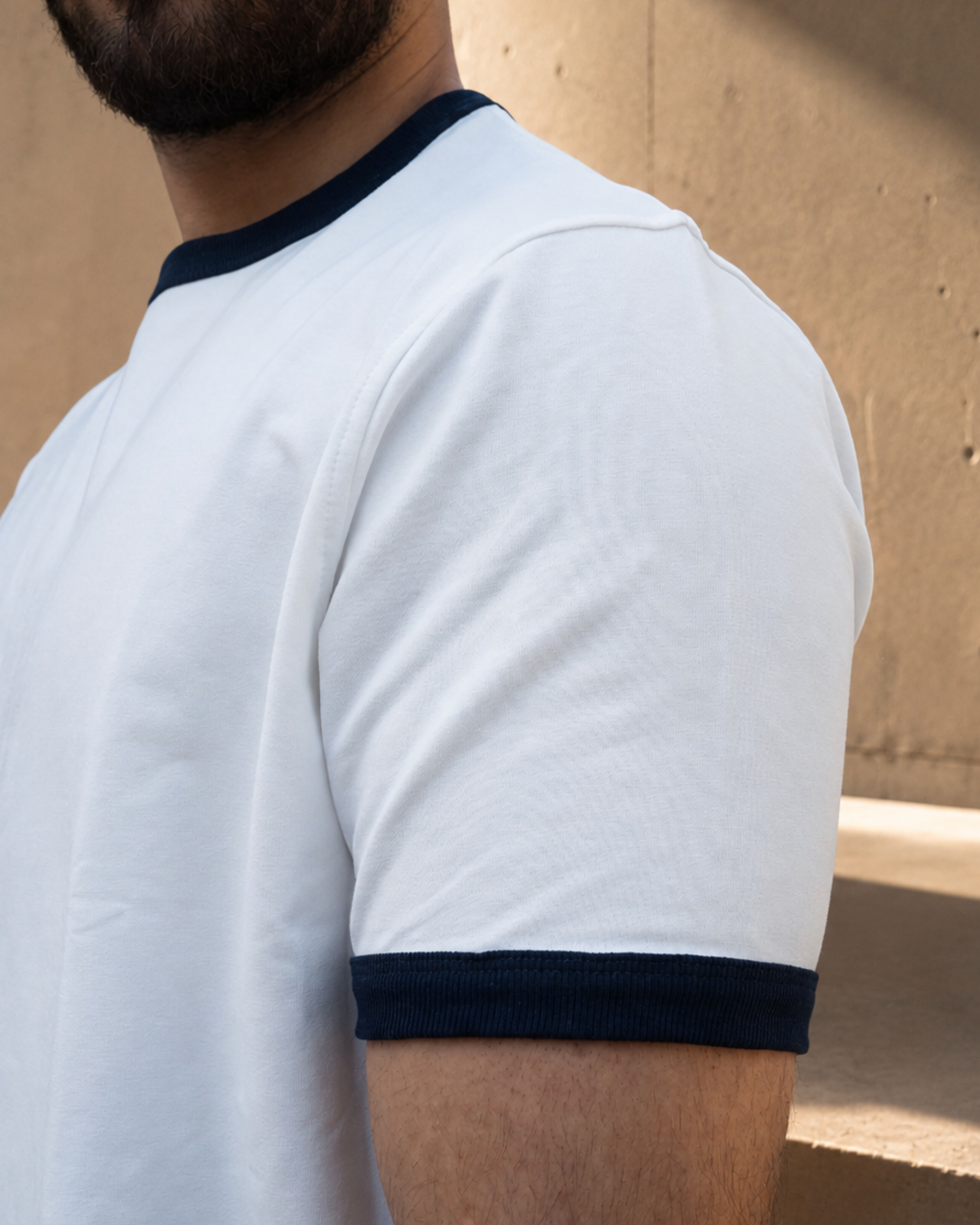 VELEN Ringer Tee — White