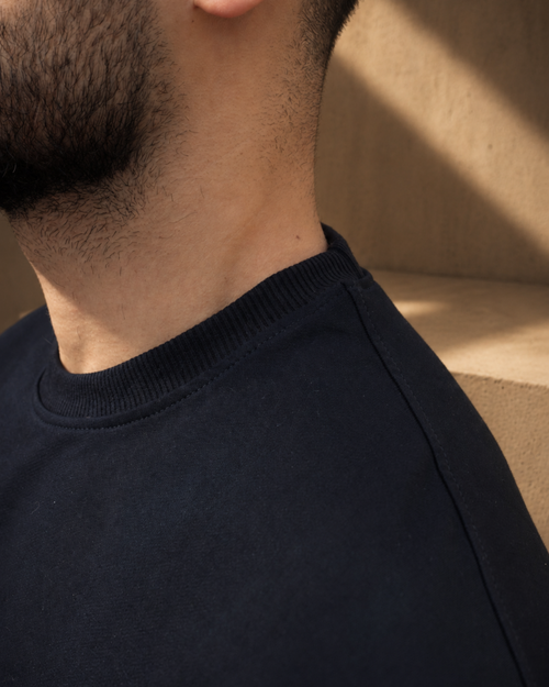 VELEN Boxy Cropped Tee — Black