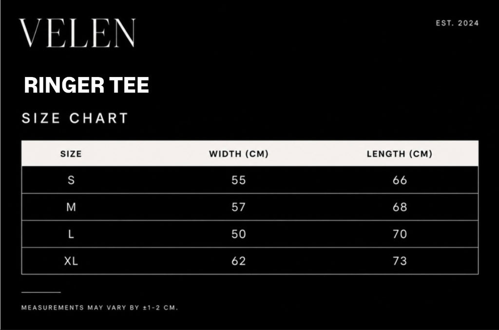 VELEN Ringer Tee — White